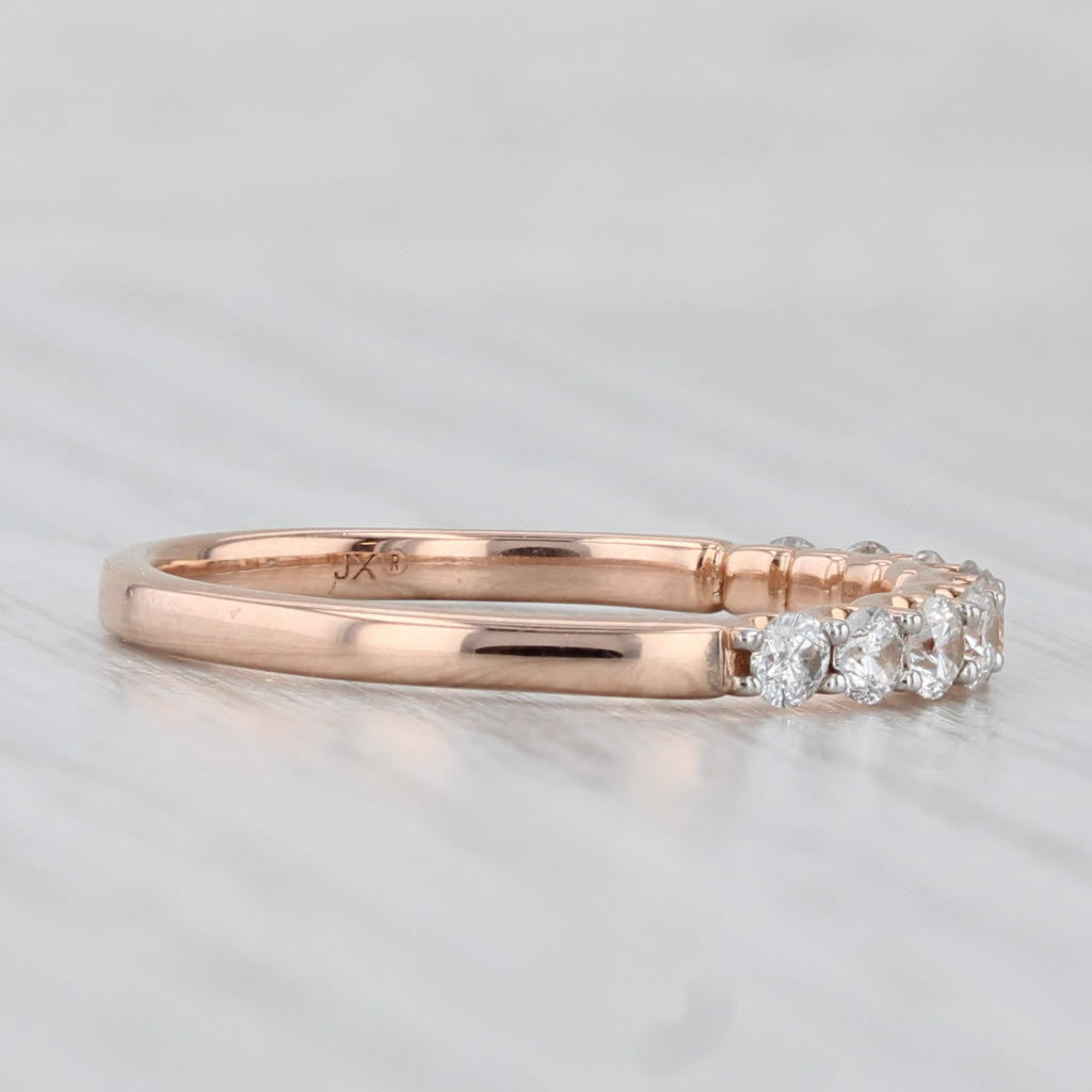 0.50ctw Diamond Wedding Band 14k Rose Gold Stackable Anniversary Size 7 Ring