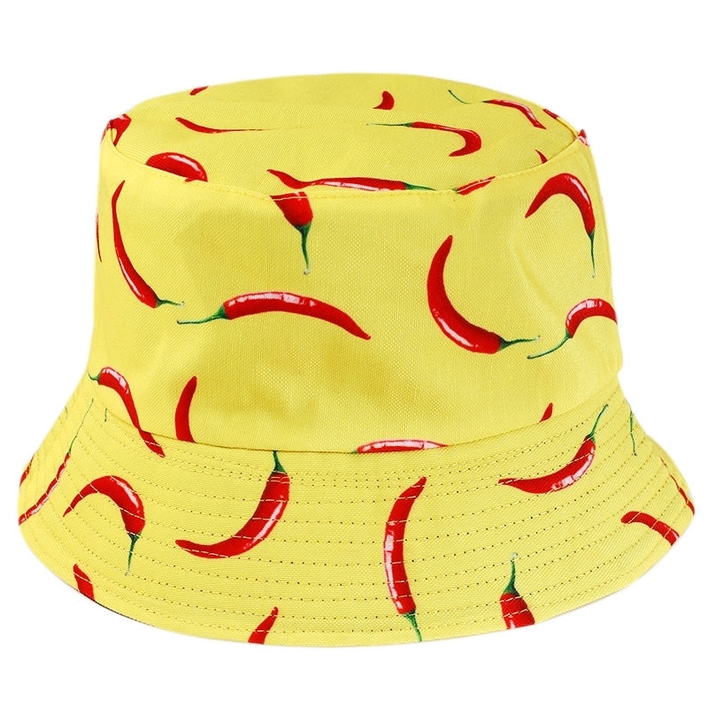 Unisex Minimalist Vegetable Wide Eaves Bucket Hat