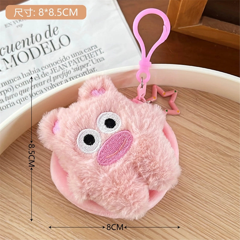 Unisex Animal Capybara Plush Side Zipper Coin Purses