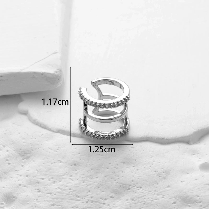 1 Piece Ear Cartilage Rings & Studs Minimalist Classic Style Heart Shape Pearl Flower Copper Inlay Zircon Ear Cartilage Rings & Studs