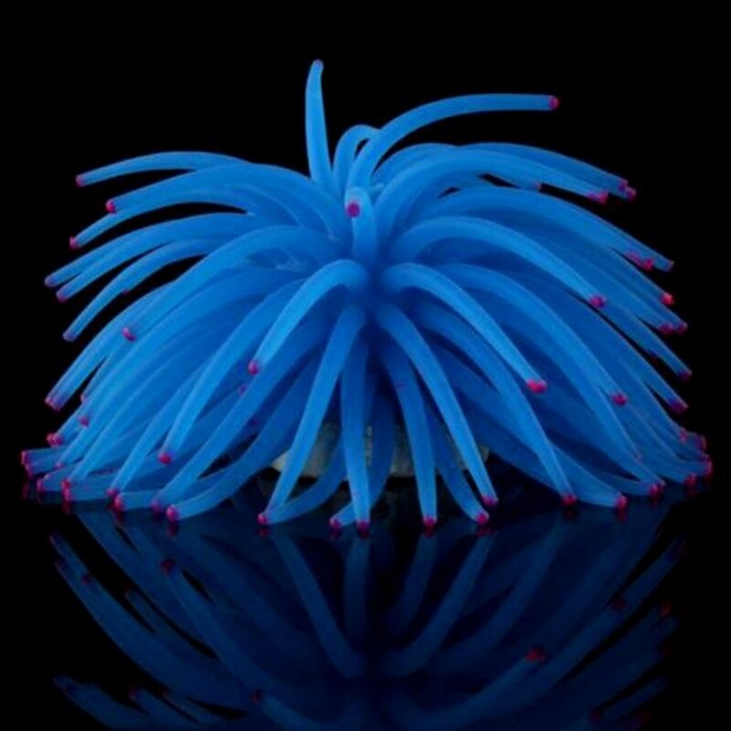 Artificial Silicone Anemone Sea Plant Ornament For Aquarium
