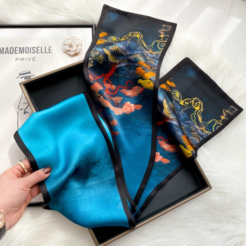 Women's Fashion Oil Painting Silk Printing Silk Scarves
