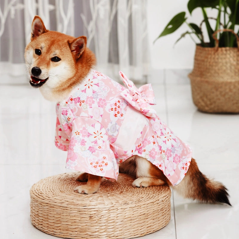 Pet Clothes For Cats Dogs Corgi Teddy Shiba Inu Small Size Trendy Flamingo Pattern Autumn/winter