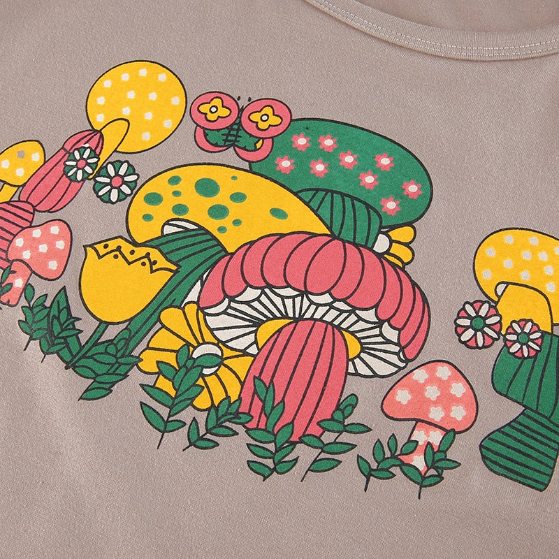 Mushroom Garden Crop Top