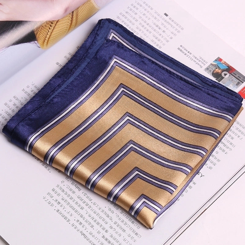 Women's Sweet Geometric Satin Silk Scarves