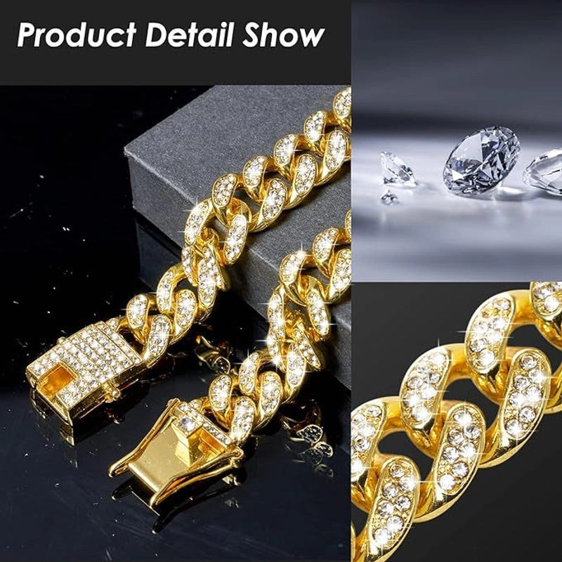 Hip-Hop Alloy Lattice Pet Accessories Pet Collar