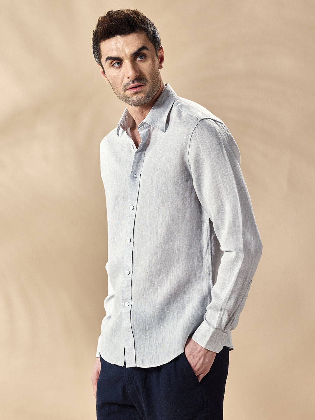 Men Grey Formal Shirt (LIAM)