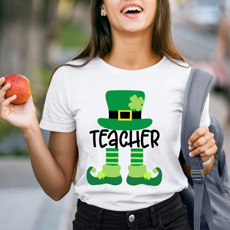 Little Teacher Leprechaun Teacher T-Shirt