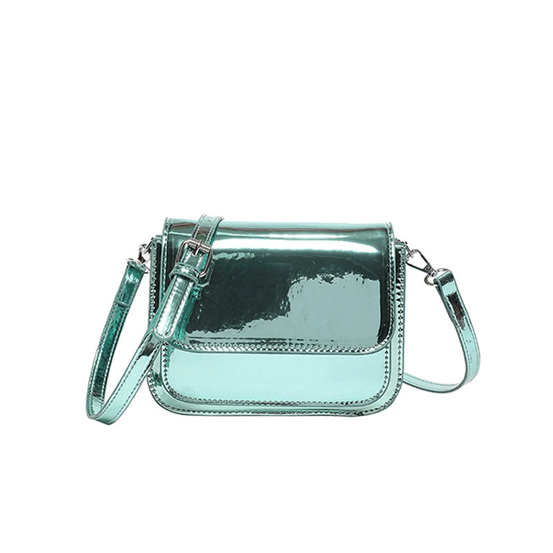 Texturized Small Bag Summer Women's Bag -style Simple Shoulder Bag Patent Leather Ginny Face Crossbody Bag