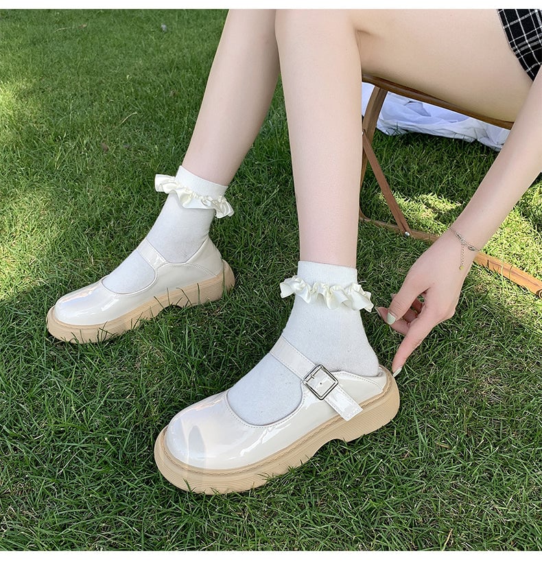Mary Jane leather shoes  KF82842