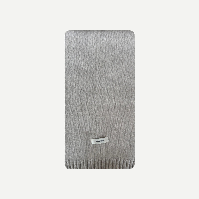 Women's Minimalist Streetwear Solid Color Wol Knitted Scarf