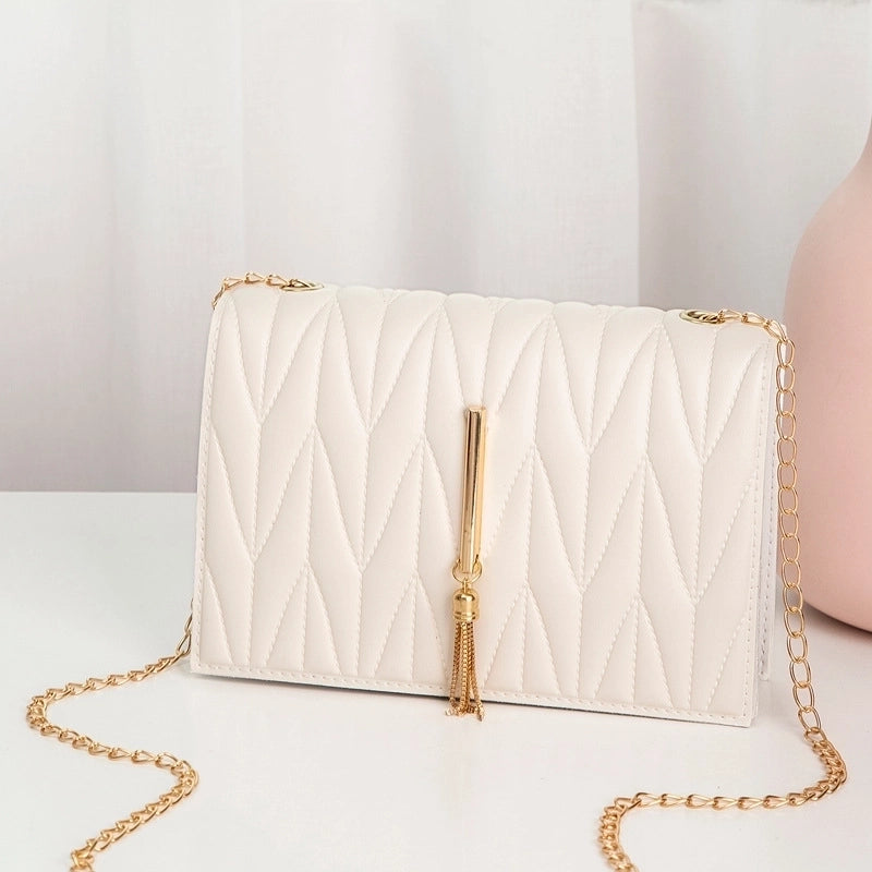 Fashion Women's Crossbody Small Square V Pattern Plaid Pillow Bag