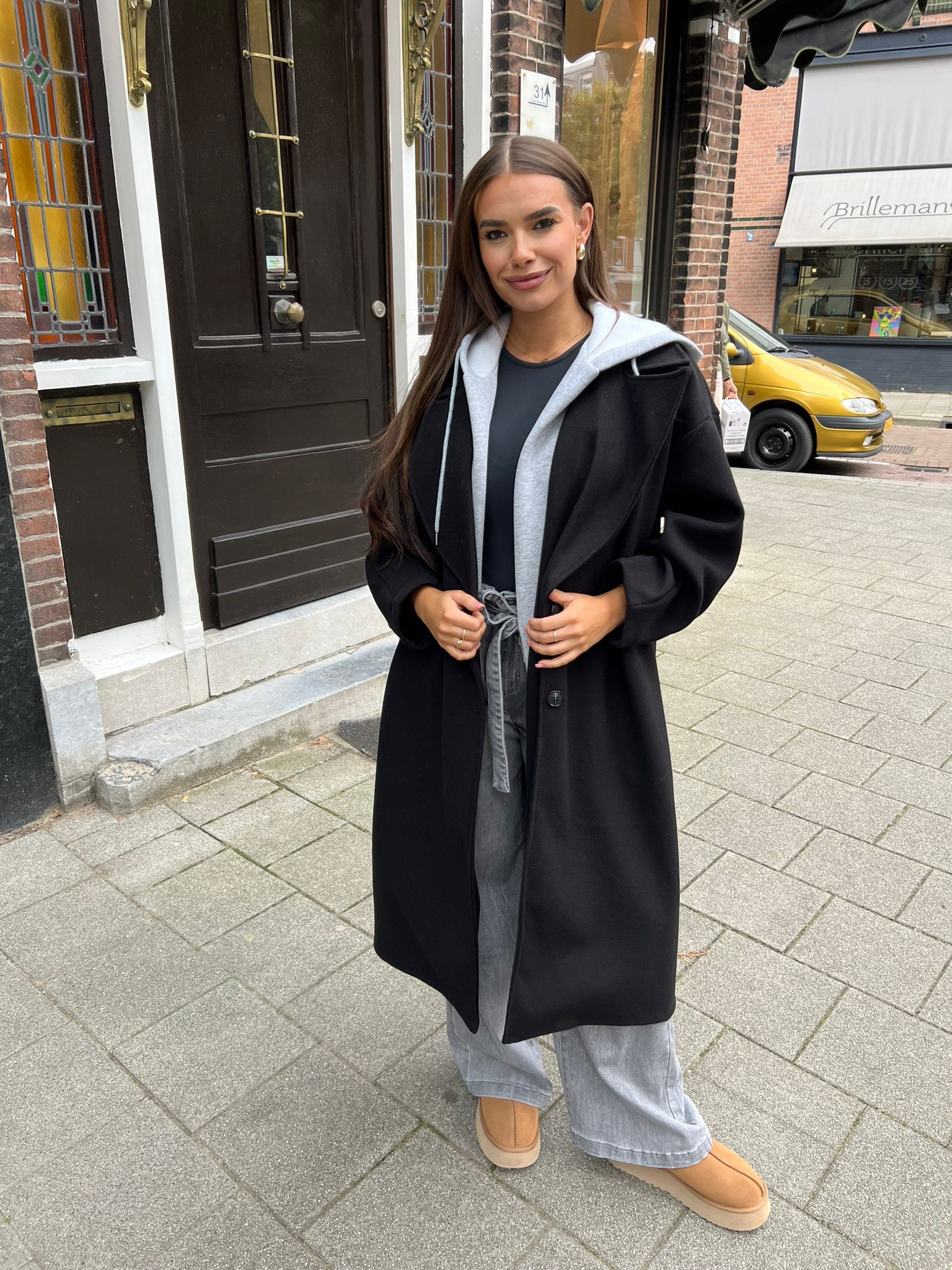 Trenchcoat Hoodie Black