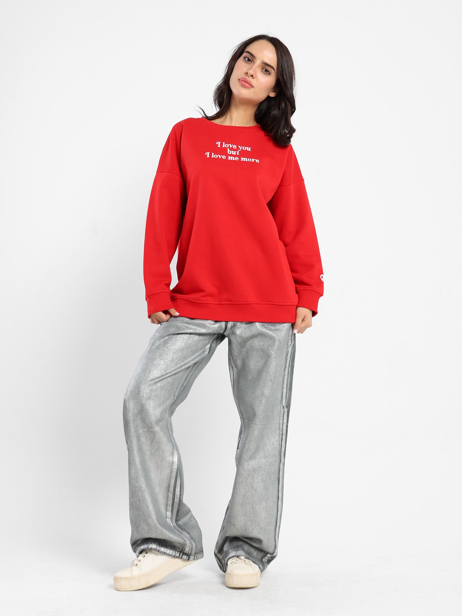 Casual Embroidered Sweatshirt