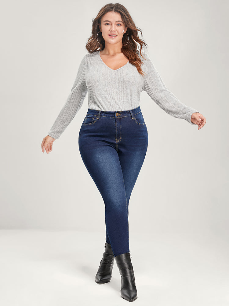 Skinny Extremely Stretchy High Rise Dark Wash Jeans
