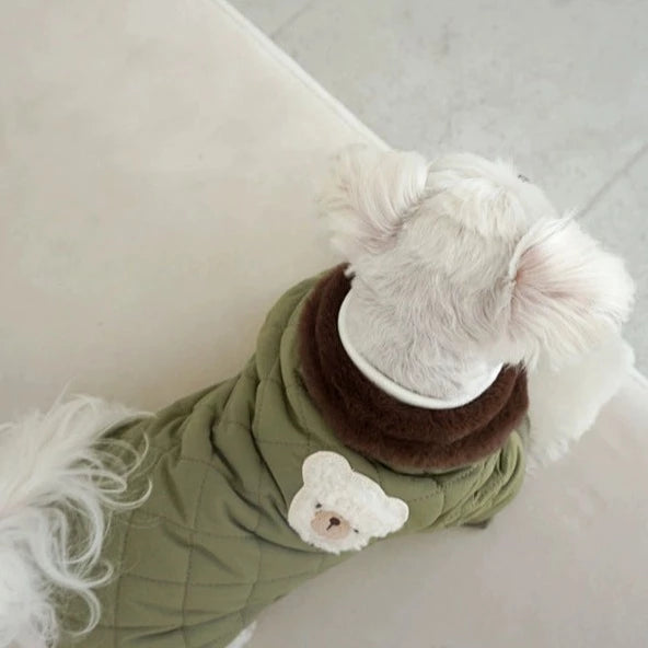 Fleece Waffle Pattern Dog Jumpsuits Jacket