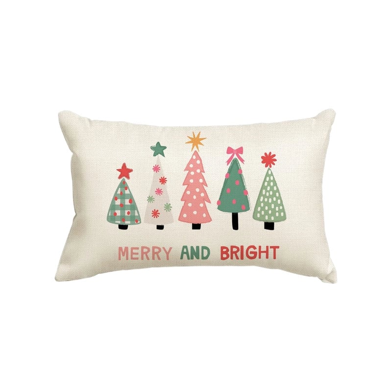 Christmas Vacation Letter Linen Pillow Cases Couch & Sofa Decor