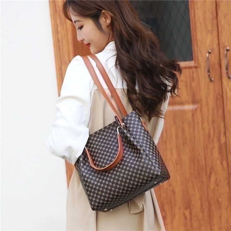Women's Medium All Seasons Pu Leather Vintage Style Bag Sets