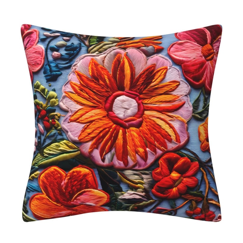 Elegant Classical Minimalist Floral Polyester Pillow Cases Couch & Sofa Decor