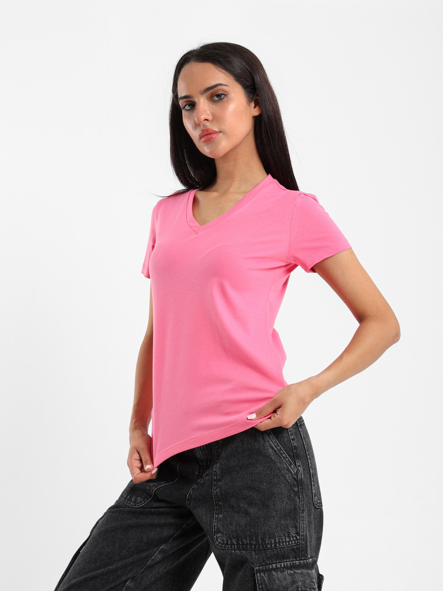 Fitted V-Neck T-Shirt