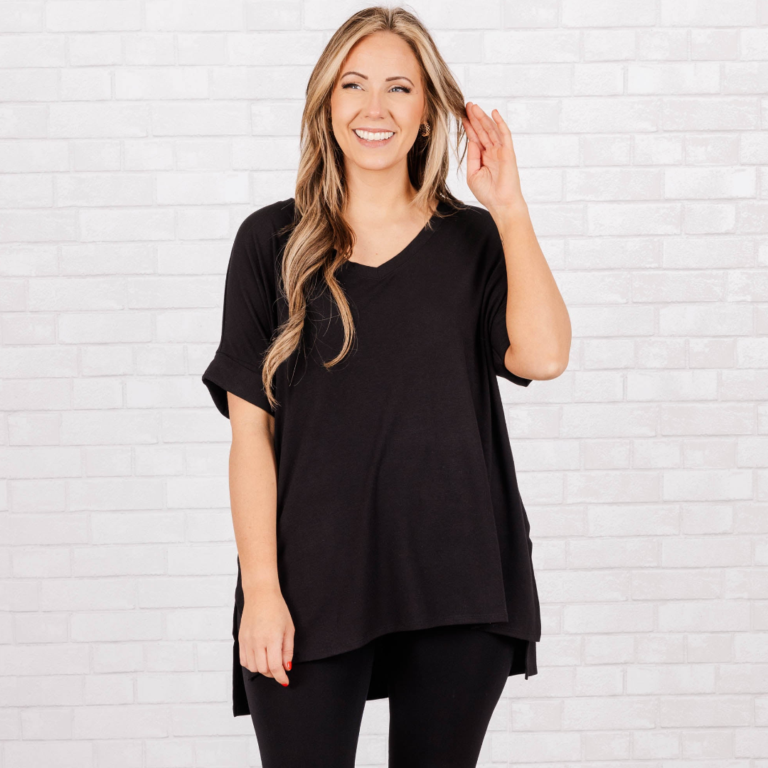 Comfy Travels Top. Black