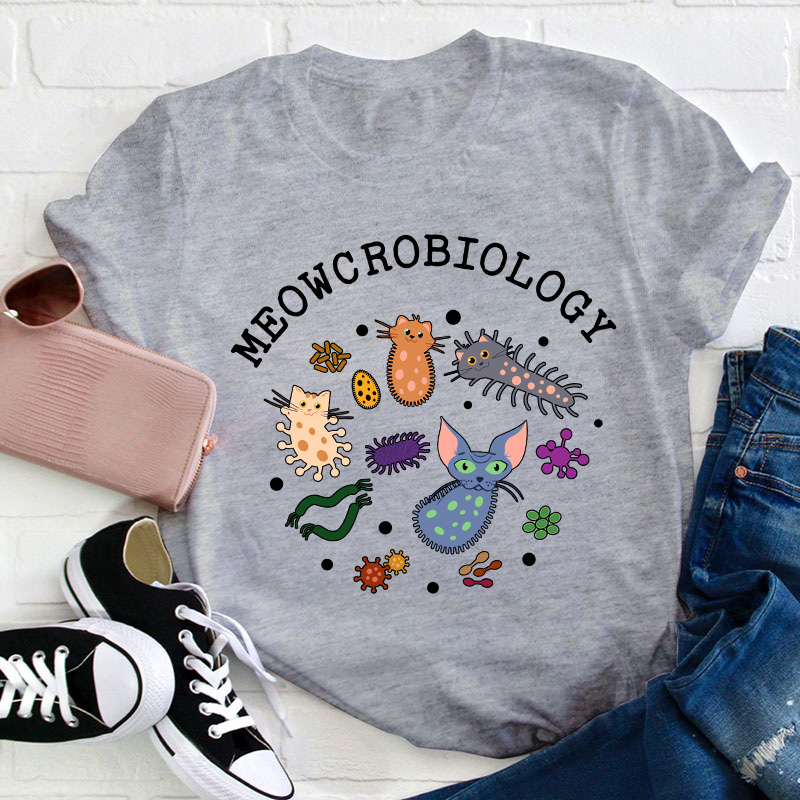 Meowcrobiology Teacher T-Shirt