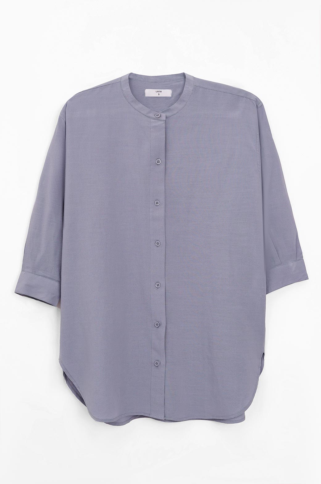 BAND COLLAR LONG SHIRT