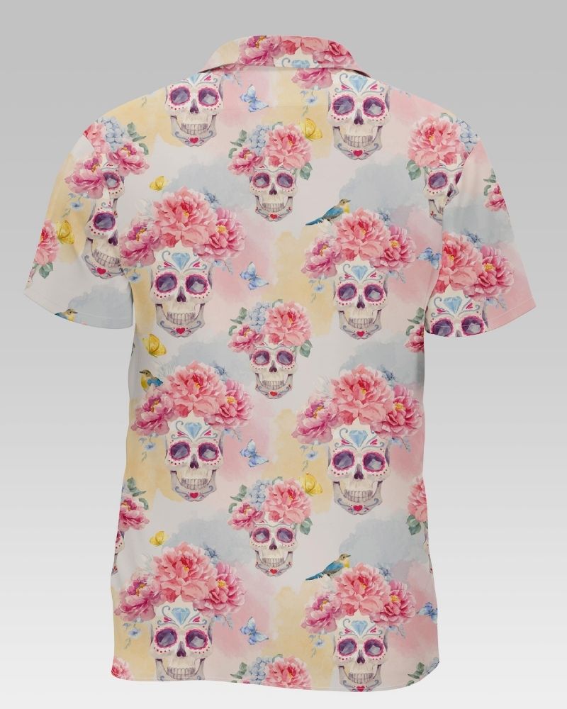 Multicolour Skull Printed Cotton Shirt