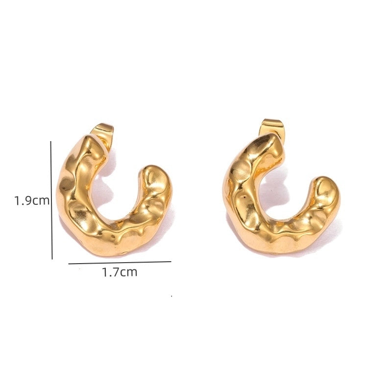 1 Pair Elegant Streetwear Geometric Plating 304 Stainless Steel Ear Studs