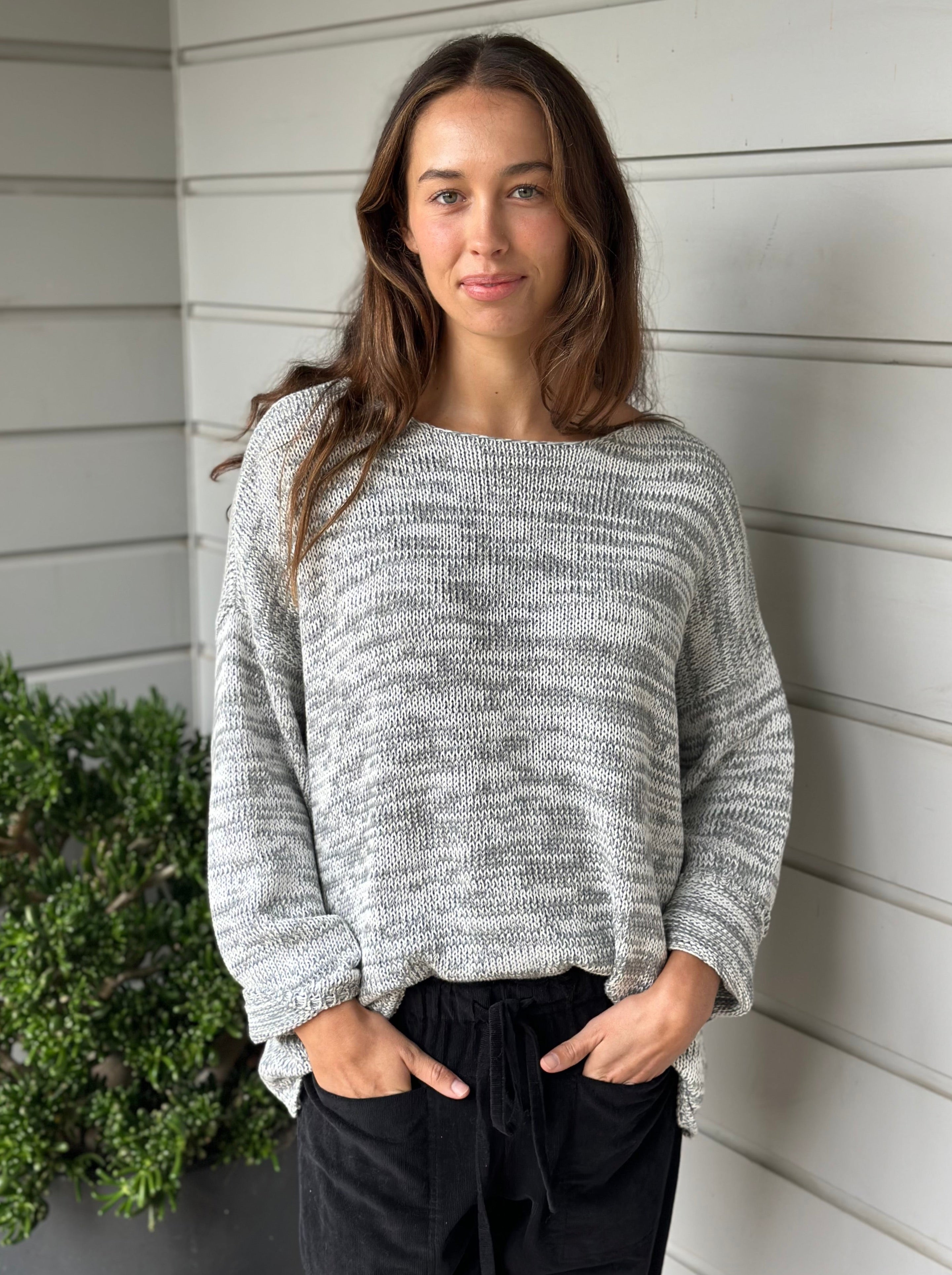 ashton jersey - grey mix cotton
