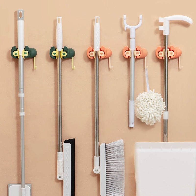 9.17-(Summer Sale- 50% OFF) Wall Mounted Mop Organizer- Buy 3 Get 1 Free-无视频