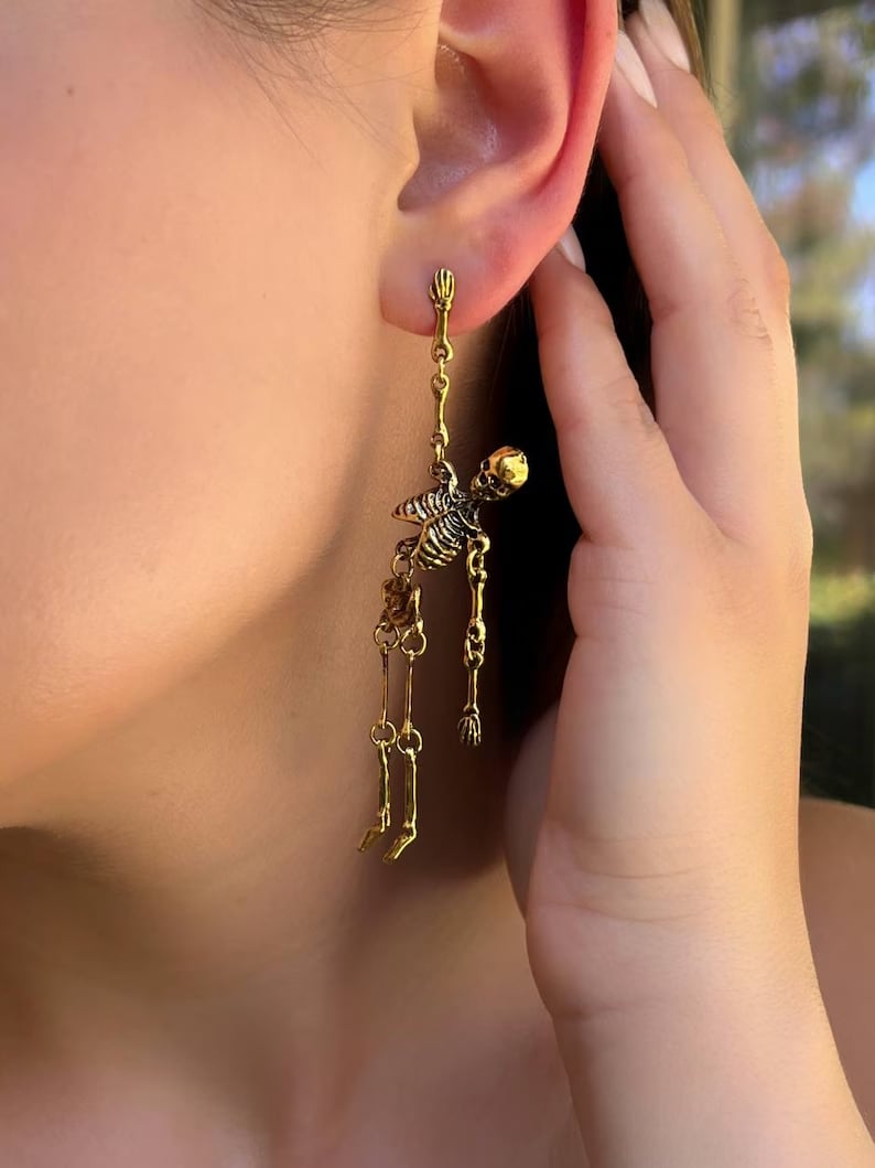 🔥Gold Skeleton Earrings