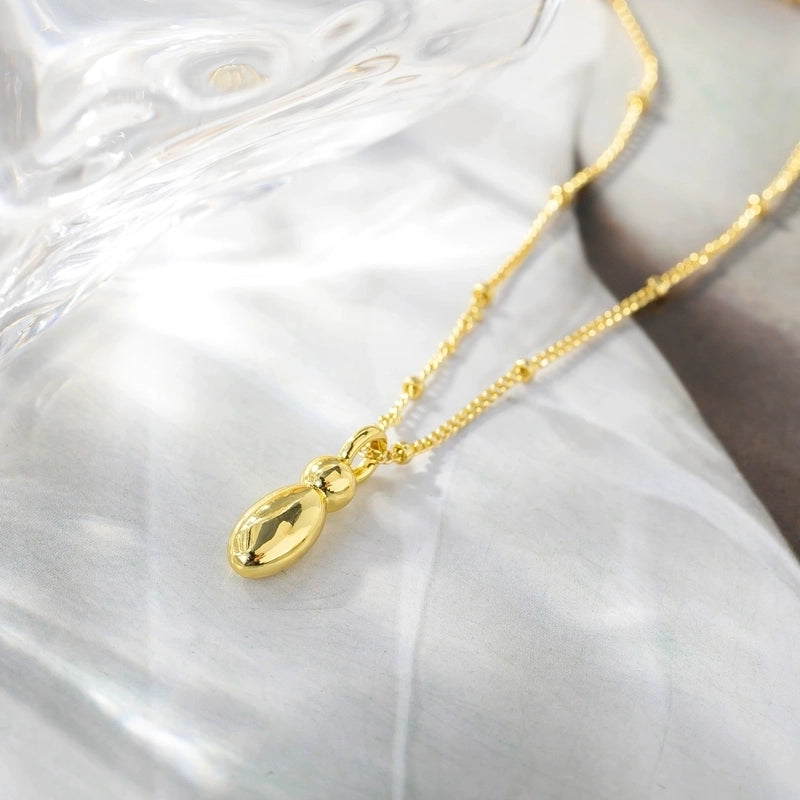 Minimalist Streetwear Letter Copper K Gold Plated Pendant Necklace