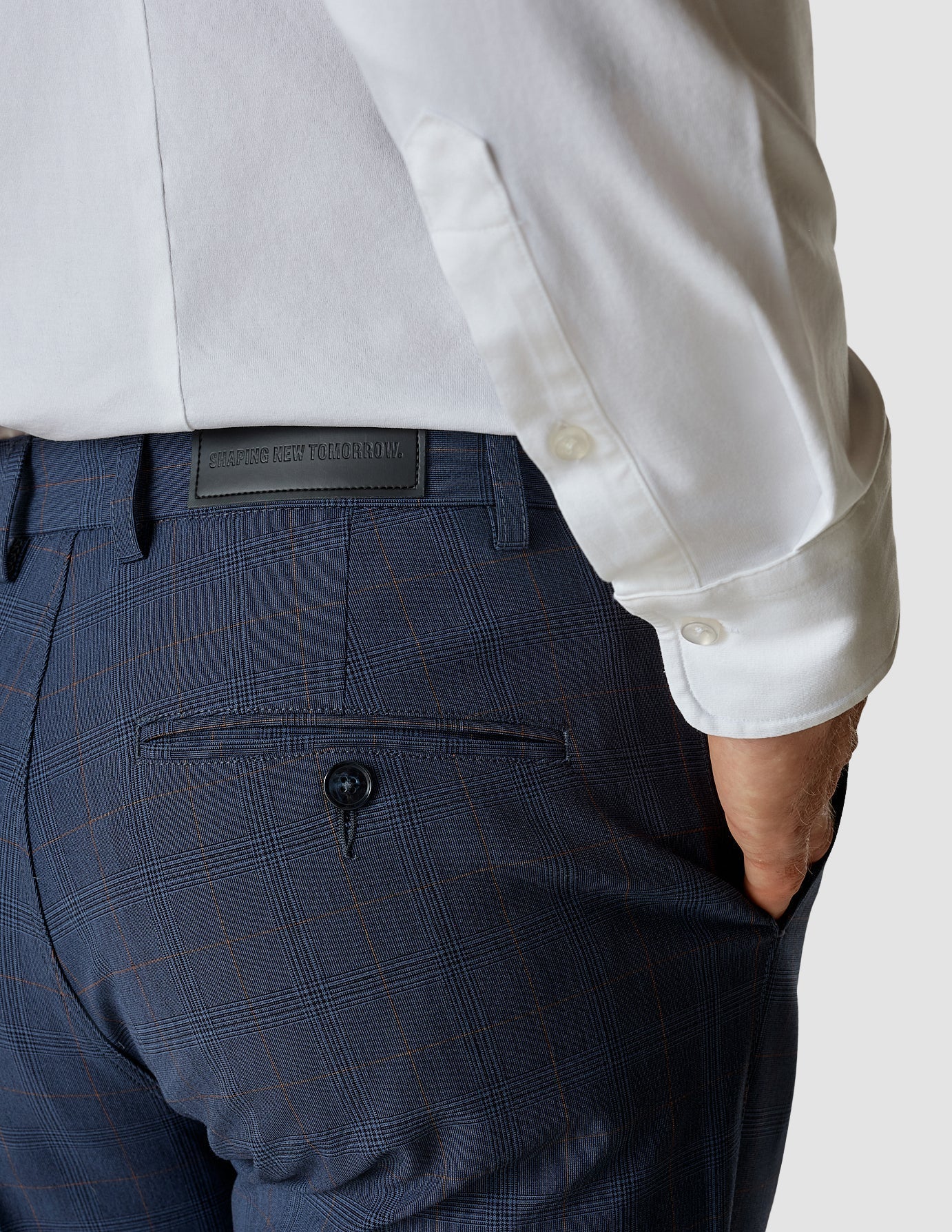 Suit Pants Slim Royal Blue Check