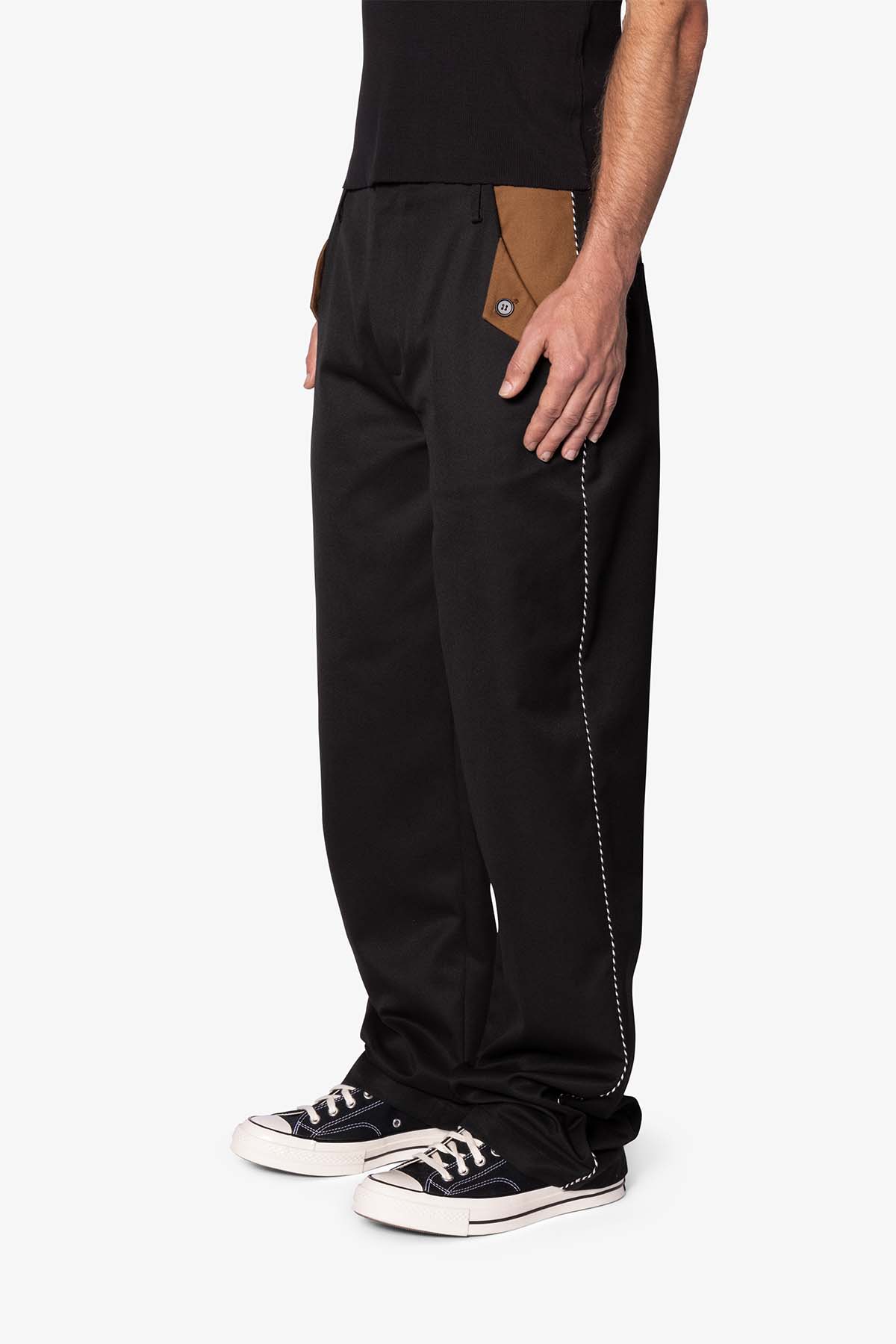 Western Piping Pants - Black