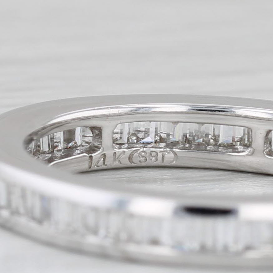 New 1.03ctw Channel Set Baguette Diamond Eternity Band 14k Gold Size 6.25 Ring