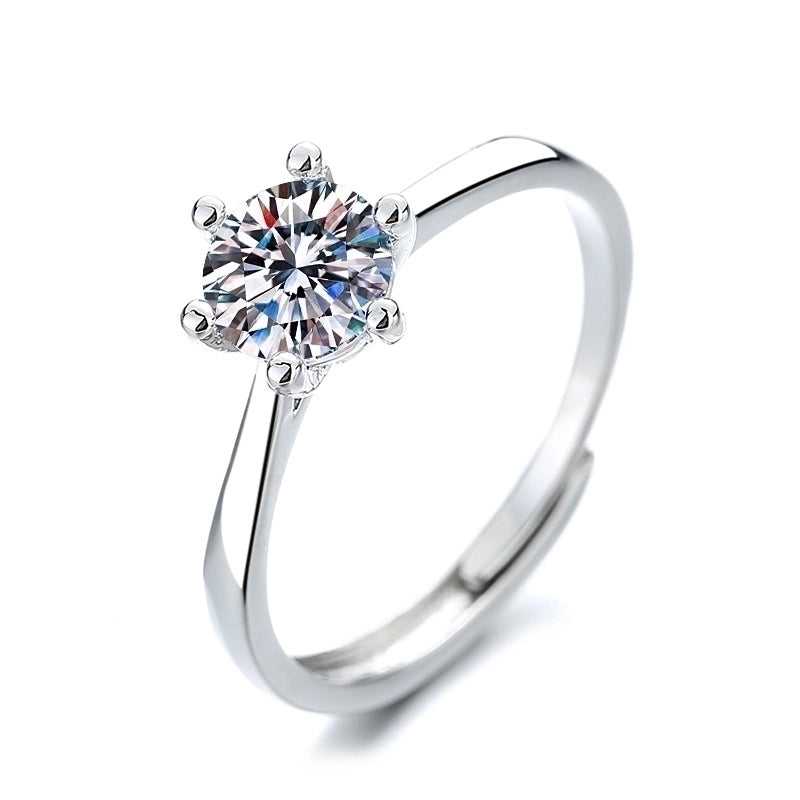 Luxurious Geometric Copper Plating Artificial Rhinestones Open Ring