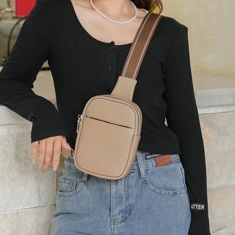 Women's Streetwear Solid Color Pu Leather Waist Bags