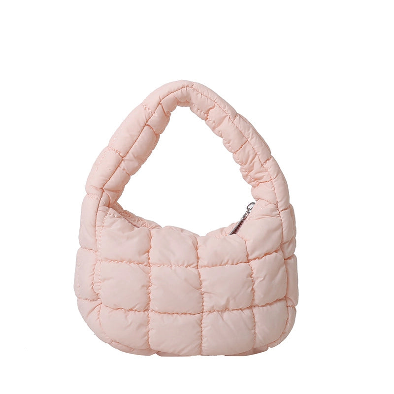 Women's Small Nylon Solid Color Basic Zipper Cloud Shape Bag
