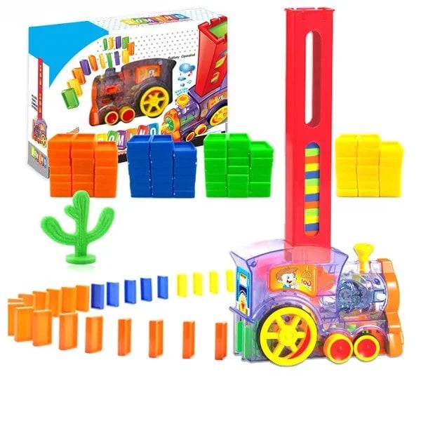 🔥Dominoes Automatic Domino Train Educational Toy