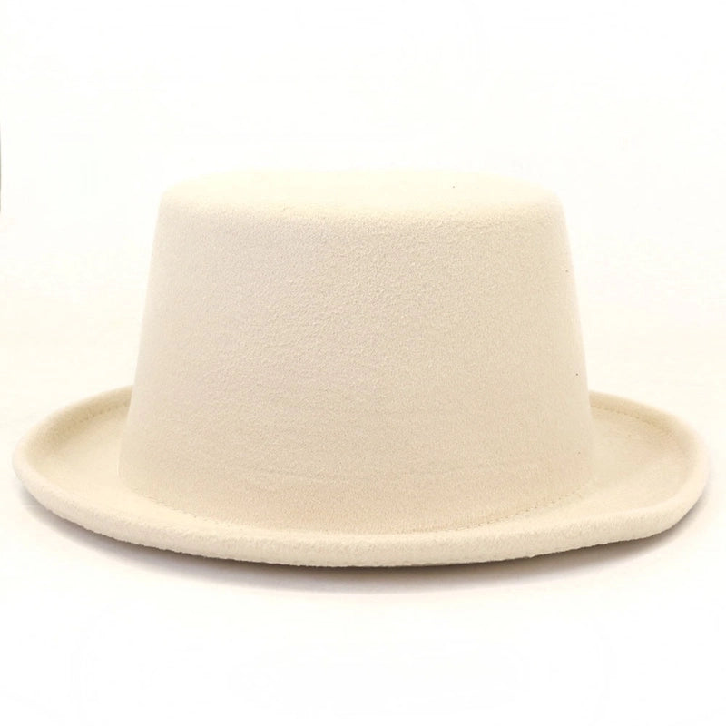 Autumn And Winter New Gentleman Hat Men's Black Felt Top Hat Stage Performance Catwalk Show Magician High Top Woolen Hat