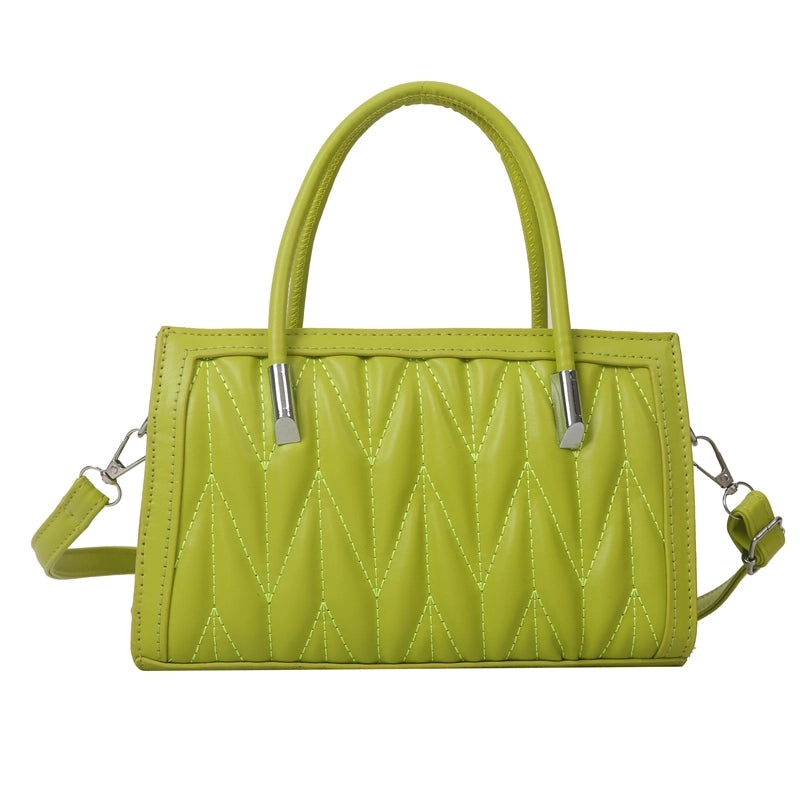Women's All Seasons Pu Leather Solid Color Elegant Square Magnetic Buckle Handbag