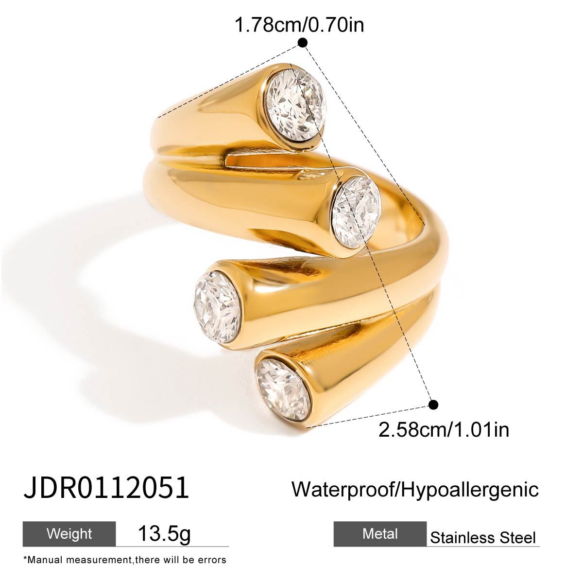 Jie Ding Zircon Ring Titanium Steel Jewelry Stainless Steel Rings