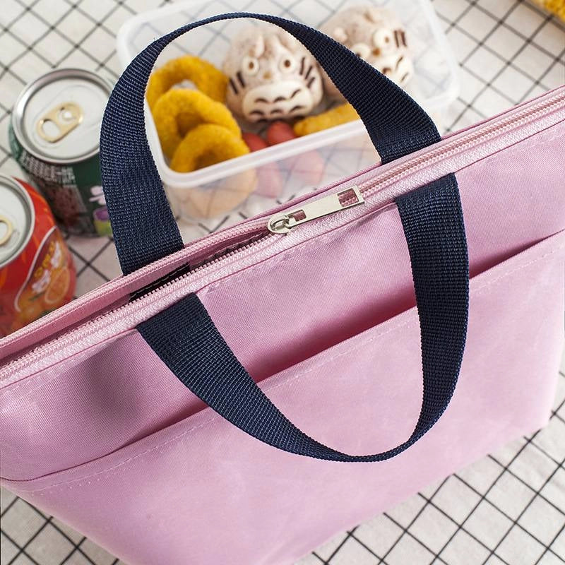 Thickened Portable Waterproof Bento Bag Insulation Bag Oxford Cloth Tote Bag