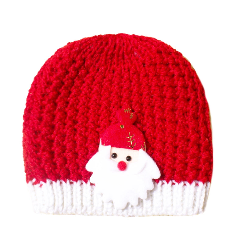 Children Unisex Cute Minimalist Santa Claus Snowman Elk Wool Cap