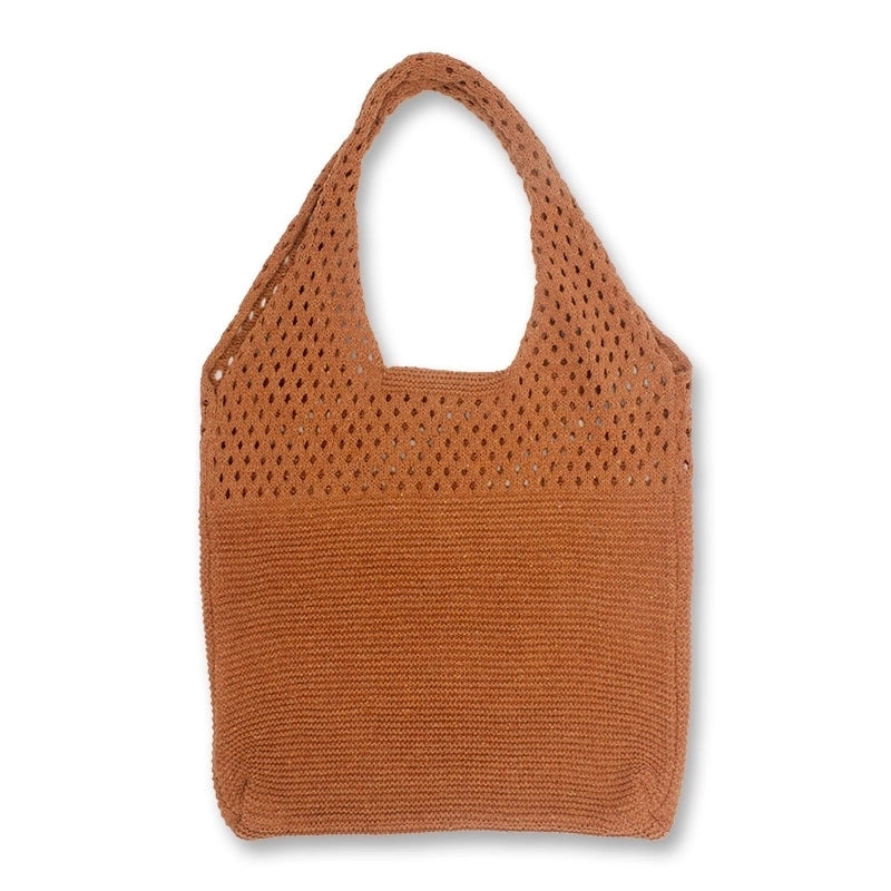 Women's Basic Solid Color Polyester Shopping Bags