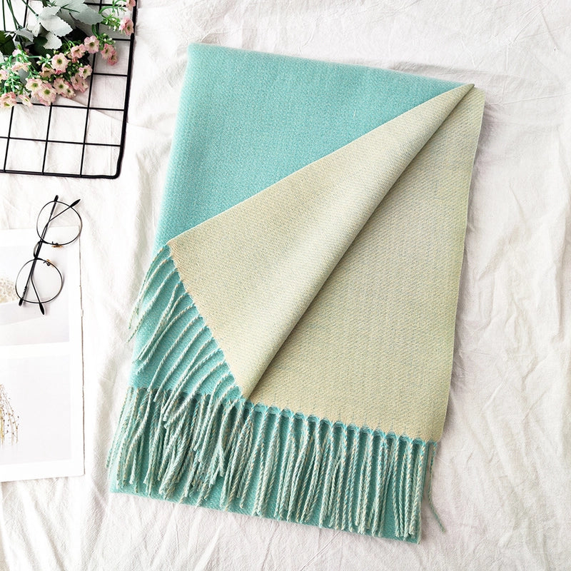 Unisex Sweet Minimalist Solid Color Imitation Cashmere Polyester Scarf