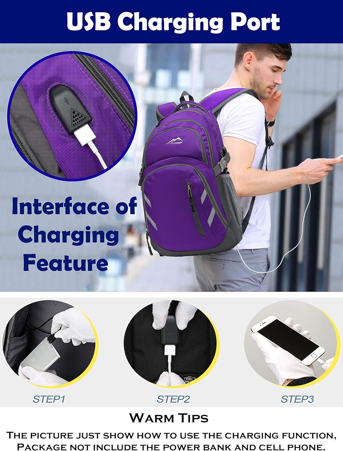 ProEtrade Backpack Bookbag for College Laptop Travel,Fit Laptop Up to 15.6 inch with USB Charging Port Multi Compartment Anti theft, Gift for Women Men (Galaxy)