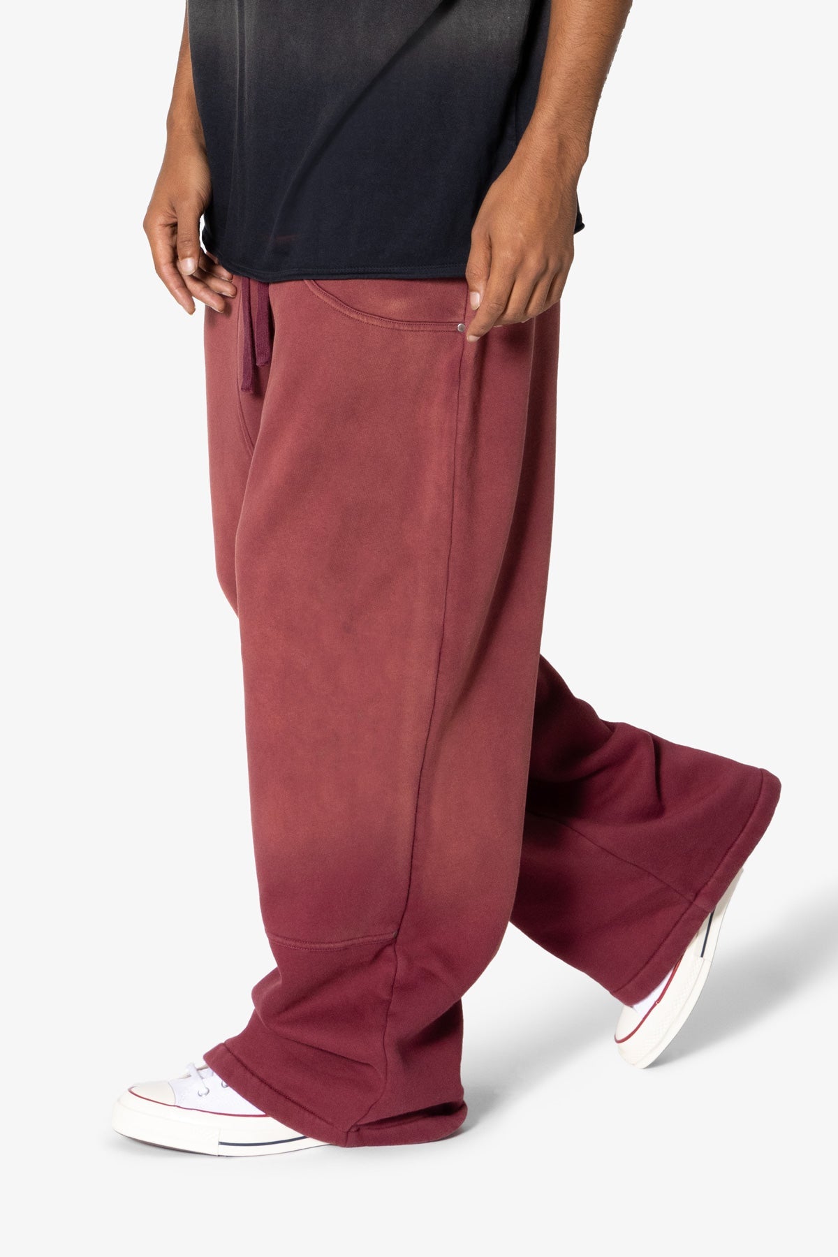 West Double Knee Sweatpants - Red