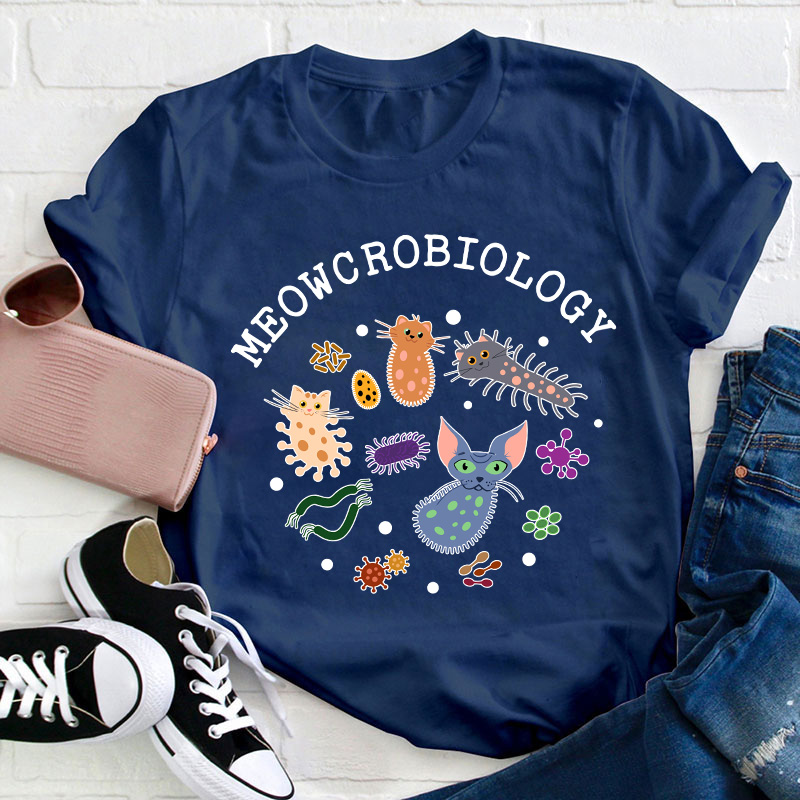 Meowcrobiology Teacher T-Shirt